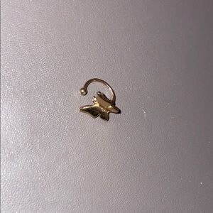 Gold butterfly cuff earring